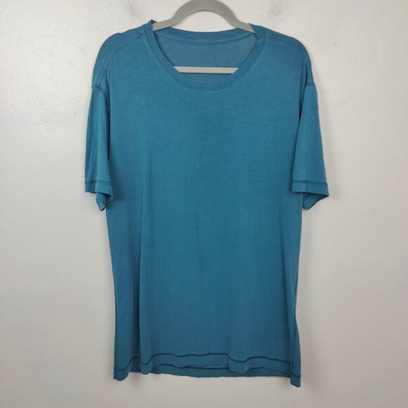 Lululemon 5 Year Basic Soulcycle T-Shirt Mens Large Slate Teal Blue Crewneck‎ - Picture 1 of 7